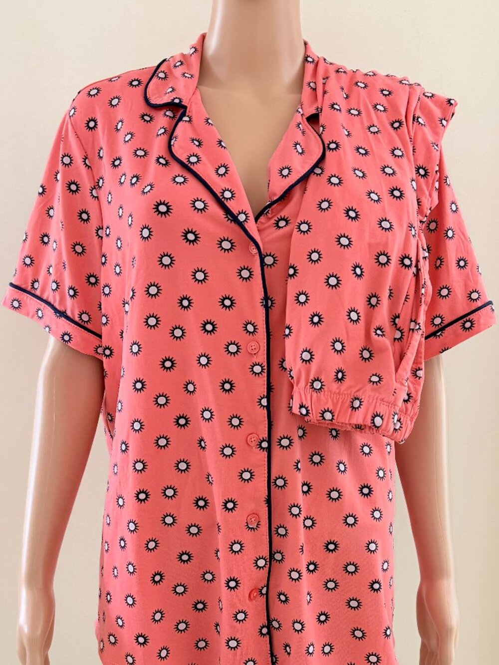 Joyspun Orange with Suns Pajama Set Women's Size XL - Picture 3 of 6